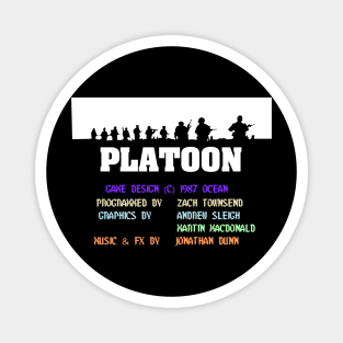 Platoon C64 Credits Screen (Dark Garments ONLY) Magnet